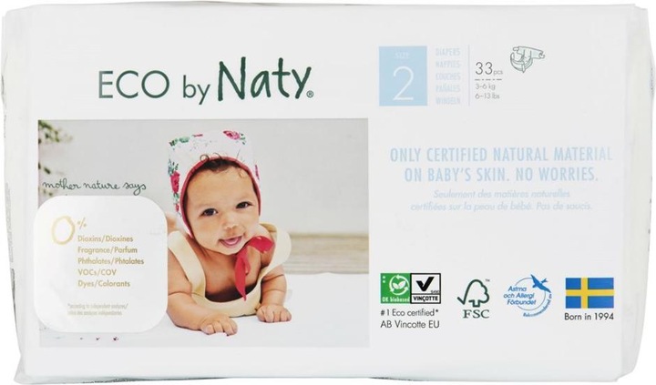 Naty Biowindel (Gr. 2, Tragepack, 33 Stück)