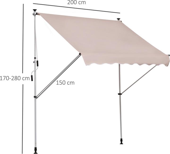 Actual product image Outsunny Clamping awning (2 m)