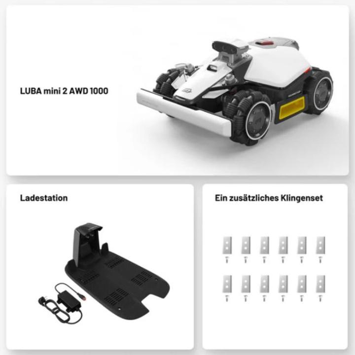 Actual product image Mammotion LUBA mini 2 AWD 1000 (1000 m², Without boundary wire)