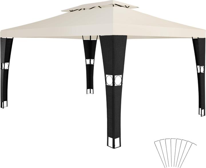 Produktbild tectake Rattan Garten Pavillon (400 cm, 300 cm)
