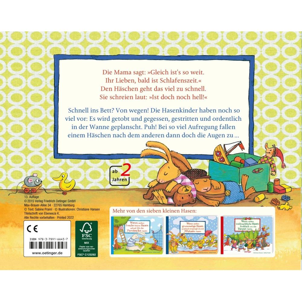 Thumbnail - Wenn sieben müde kleine Hasen abends in ihr Bettchen rasen, Kinderbücher von Sabine Praml