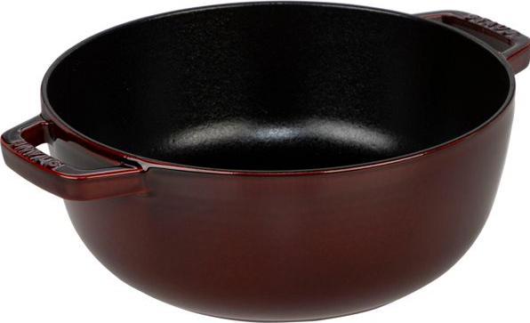 Actual product image Staub Braising pan Chistera 24 cm, La Marmite, Bordeaux, cast iron (24 cm, Casserole + Stewpot, Cast iron)