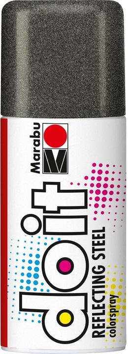 Produktbild Magni Marabu 21077006575 - Do it Reflecting Steel, reflex schwarz, Colorspray auf Acrylbasis für funkelnde (150 ml)