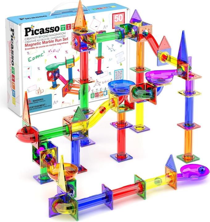 Productafbeelding PicassoTiles Picasso Tegels - Marmer run set (50 stuks) (PTG50)