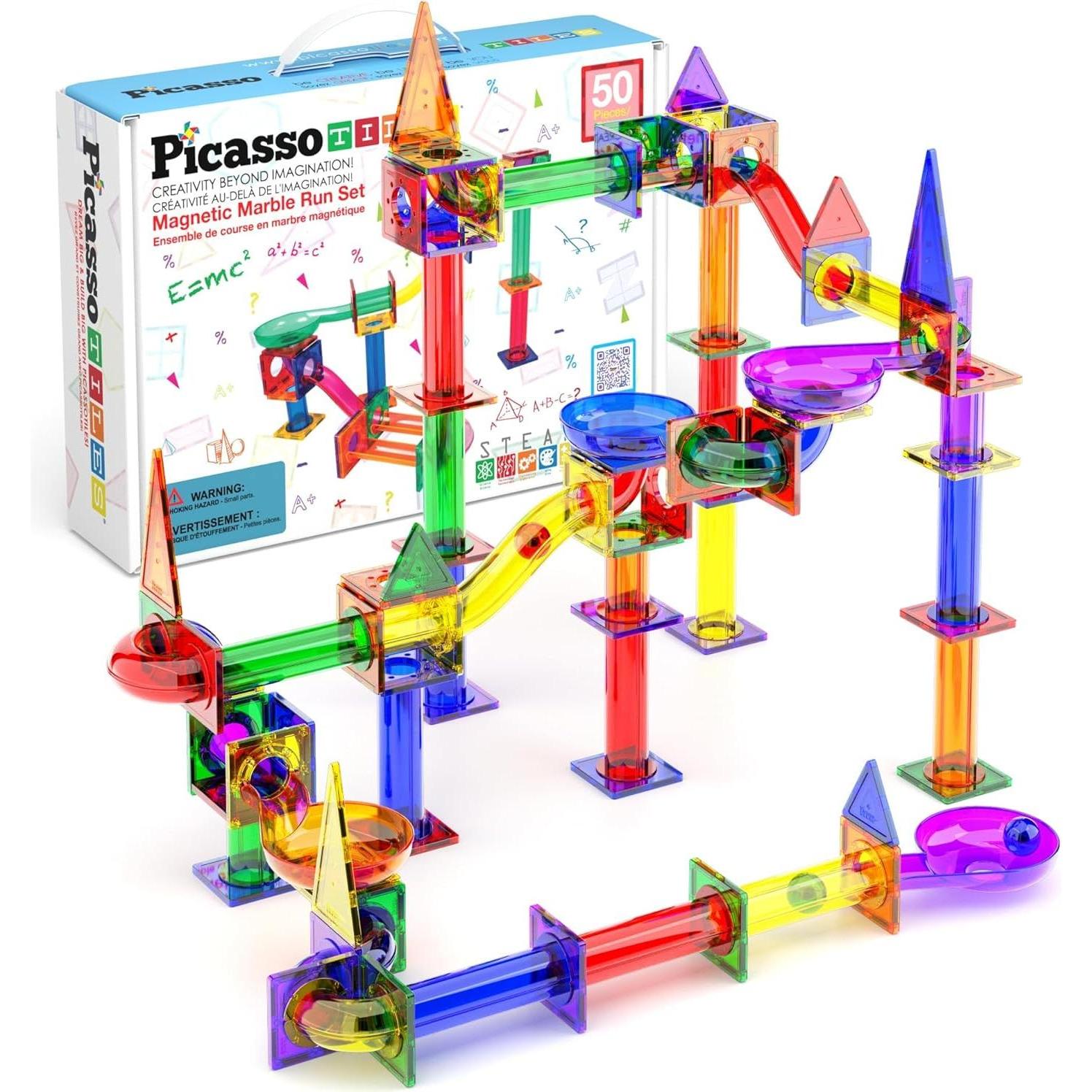 PicassoTiles Picasso Tiles - Marble run set (50 pcs) (PTG50)