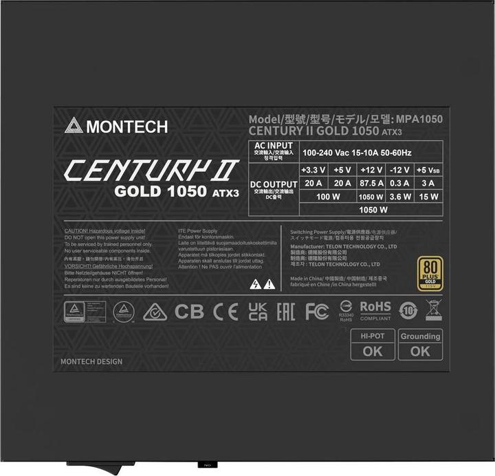 Produktbild Montech CENTURY II 1050 (null Watt) (1050 W)