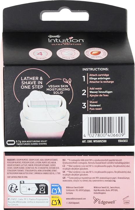 Produktbild Wilkinson Intuition Ultra Moisture For Women Razor Handle 4 Blade (3x)