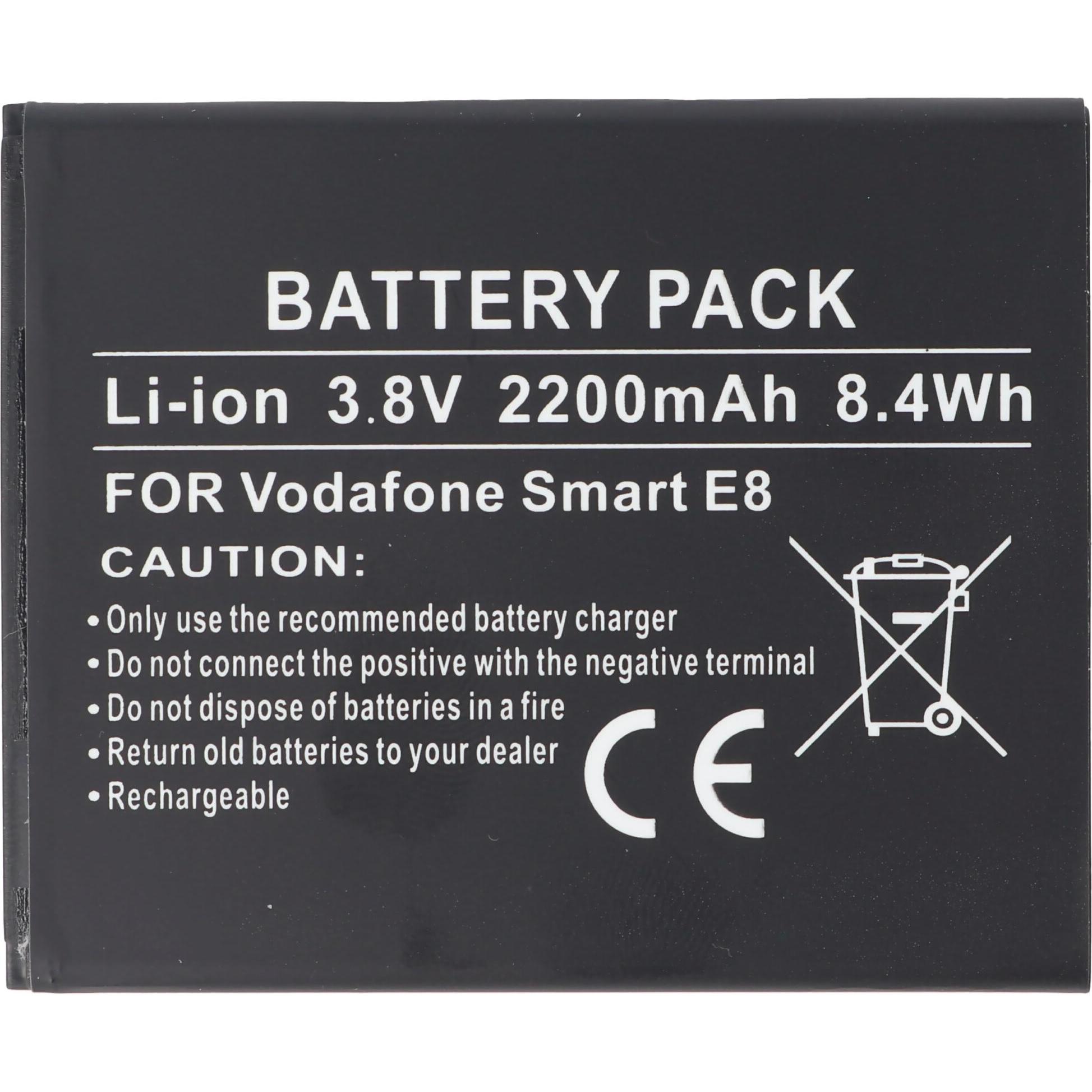 AccuCell Akku Vodafone Smart E8, Li3822T43P4h736040, VFD510, Smartphone Akku