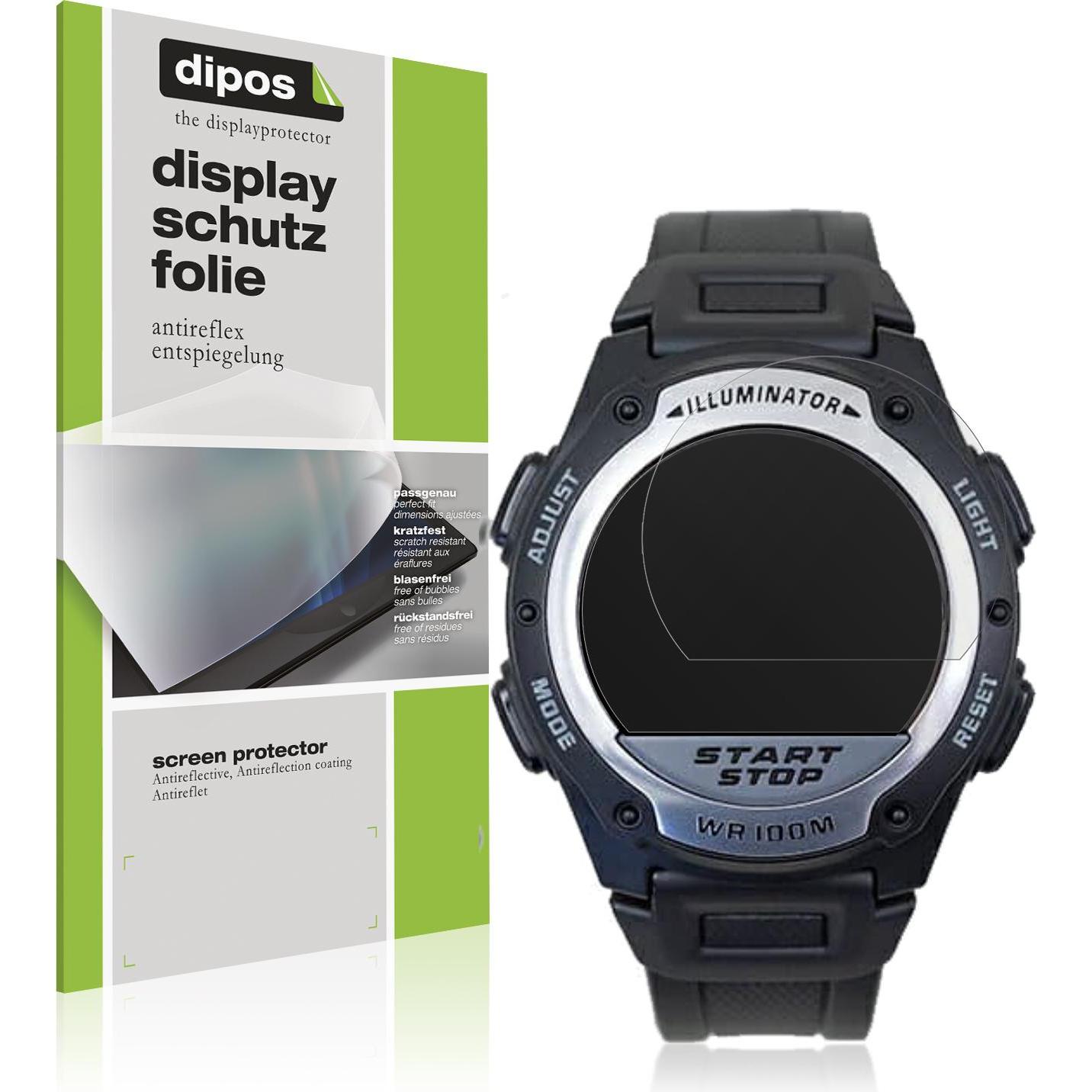 Dipos Schutzfolie Matt für Casio W-756, Smartwatch Schutzfolie, Transparent
