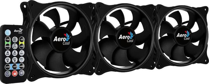 Actual product image AeroCool Eclipse 12 Pro ARGB fan, pack of 3, including controller (120 mm, 3x)