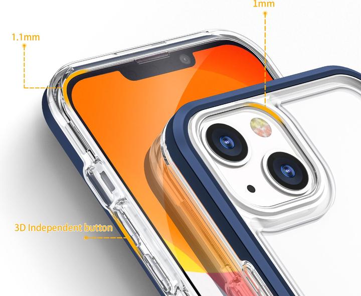 Produktbild Hurtel Clear 3in1 case for iPhone 13 blue frame gel cover (Apple iPhone 13)