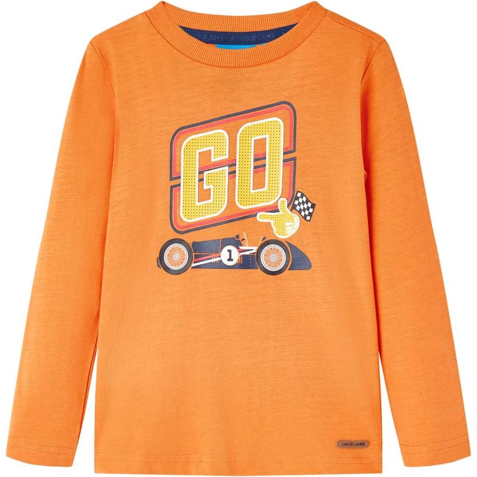 VidaXL, Unisex, Shirt, Kinder-Langarmshirt Dunkelorange 140,Material: 100, Orange, (140)