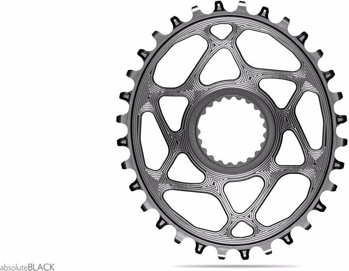 Actual product image AbsoluteBLACK aBLACK MTB OVAL Shimano DIRECT MOUNT for HG+ 12-speed N/W chain GREY grey (30)