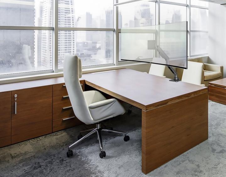 Actual product image edbak Desk Mount | DMV01 | Height adjustment, Tilt | 19-49 " | Maximum weight (capacity) 20 kg | Black (Table, 49", 20 kg)