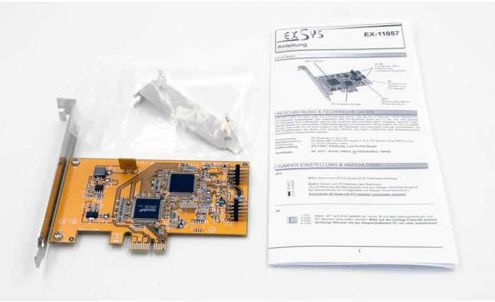 Actual product image Exsys EX-11057, USB 2.0 PCI Express Card