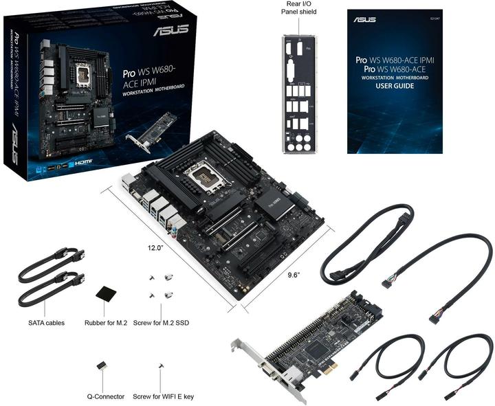 Image du produit ASUS MB PRO WS W680-ACE IPMI (LGA 1700, Intel W680, ATX)
