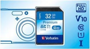 Produktbild Verbatim SDHC Card Class 10 Premium (32 GB, SDHC, U1, UHS-I)
