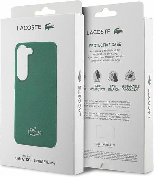 Actual product image Lacoste LCHCS23SSLON S23 S911 zielony/green hardcase Silicone (Samsung Galaxy S23)