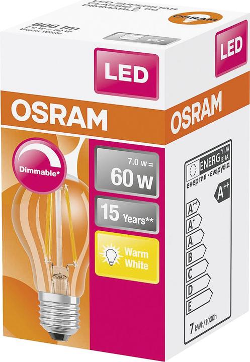 Actual product image Osram Retrofit Classic A (E27, 8.50 W, 806 lm, 1 x, F)
