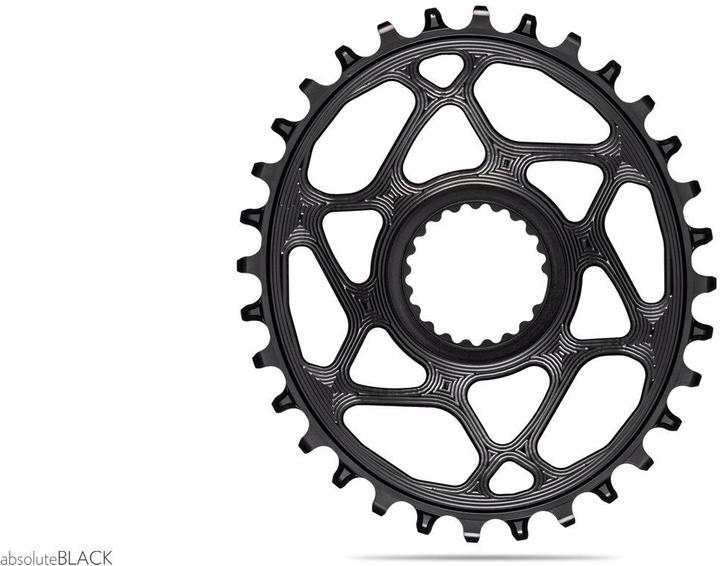 Produktbild AbsoluteBLACK aBLACK MTB OVAL Shimano DIRECT MOUNT für HG+ 12fach N/W Kette BLACK schwarz (34)
