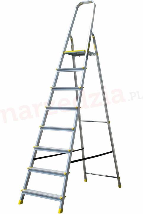 Actual product image Metalkas BAYERSYSTEM ALUMINIUM LADDER 120kg 8 LEVELS (11 cm)