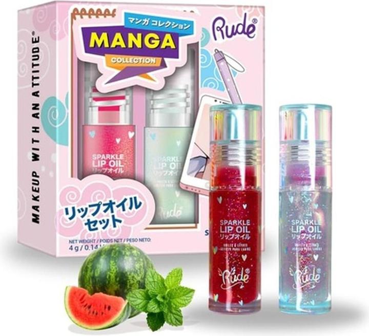 Rude Cosmetics Glitzer Lippenöl Duo