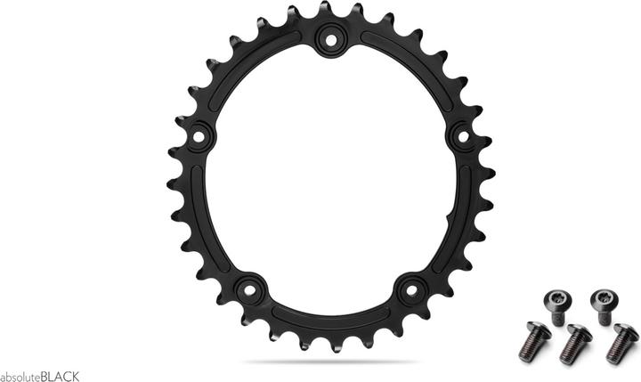 Produktbild AbsoluteBlack aBLACK Cyclocross ROAD OVAL SUB COMPACT Gravel 110/5BCD 2speed small ring BLACK only (32)