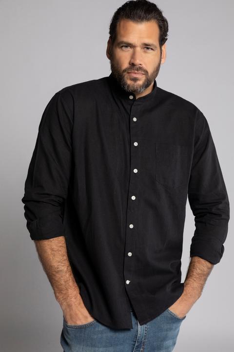 Produktbild JP1880 Hemd, Langarm, Leinenmix, Stehkragen, Modern Fit (7XL)
