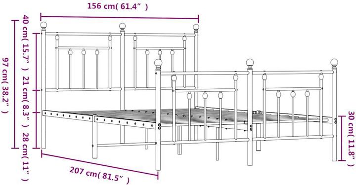 Produktbild vidaXL Bettgestell (150 x 200 cm)