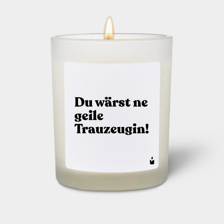 Chatty Candles Duftkerze Woody Du wärst ne geile Trauzeugin!