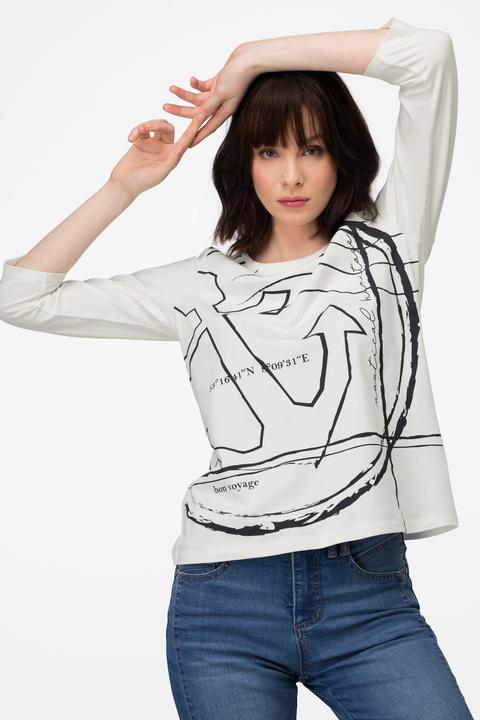 Actual product image Laurasøn Anchor 3/4 Sleeve Graphic Tee (XL)
