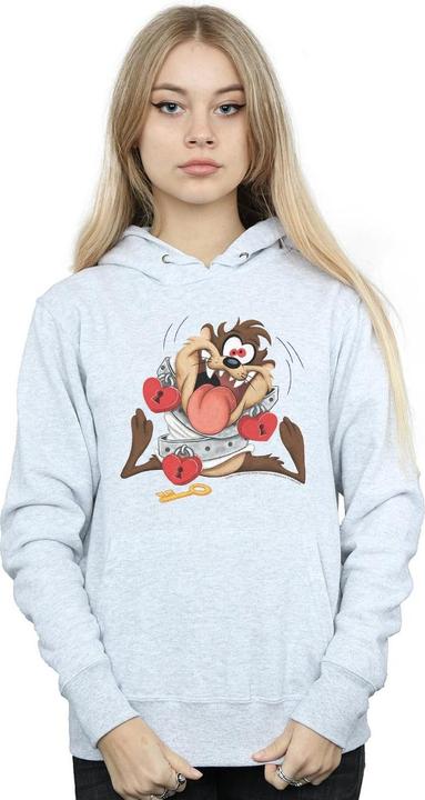 Actual product image Looney Tunes Womens/Ladies Taz Valentine's Day Madly In Love Hoodie (S)