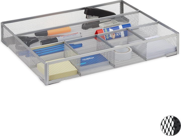Actual product image Relaxdays 6 Compartment Desk Organizer