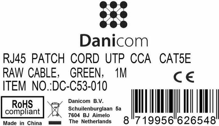 Produktbild Dsit CAT 5e Netzwerkkabel U/UTP (U/UTP, CAT5e, 1 m)