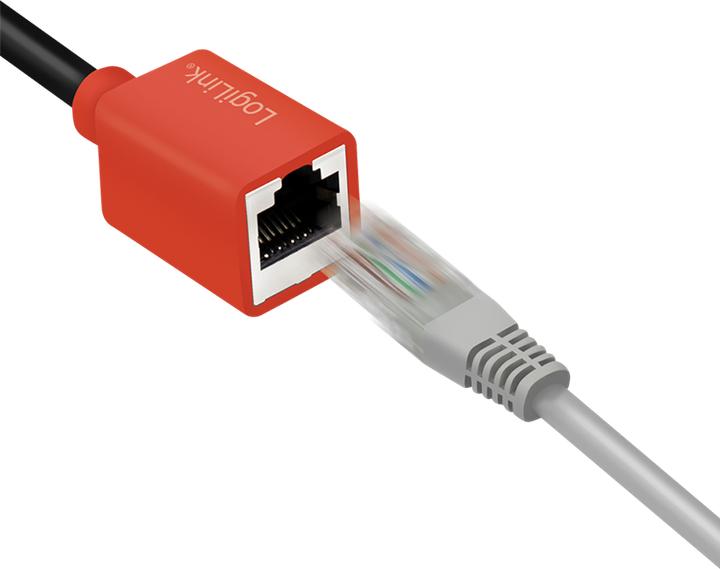 Actual product image LogiLink Device protection adapter for RJ45 connections (break-away adapter) (SFTP, CAT6a, 0.20 m)