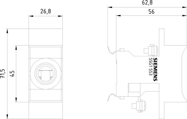 Actual product image Siemens Neozed EB fuse base (16 A)