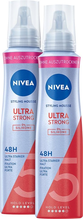 Actual product image NIVEA Ultra Strong Styling Mousse DUO (300 ml, Foaming agent)