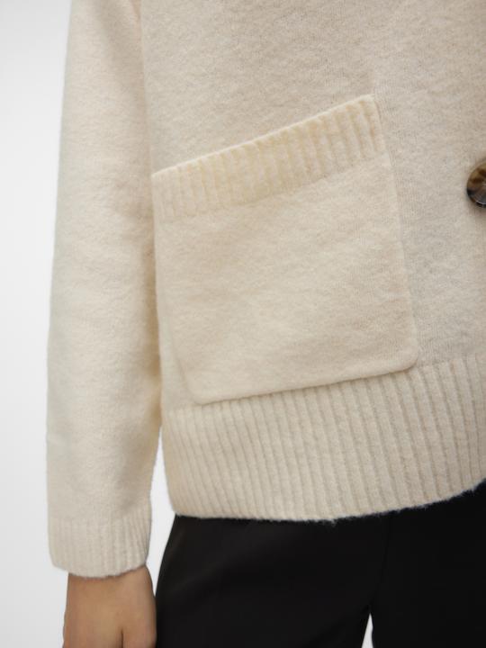 Produktbild Vero Moda Locker geschnitten V-Ausschnitt Gerippte Ärmelbündchen Strickjacke Strickjacke (L)