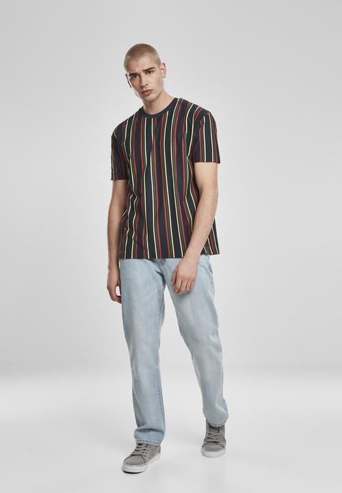 Actual product image Urban Classics Printed Oversized Retro Stripe Tee (XL)
