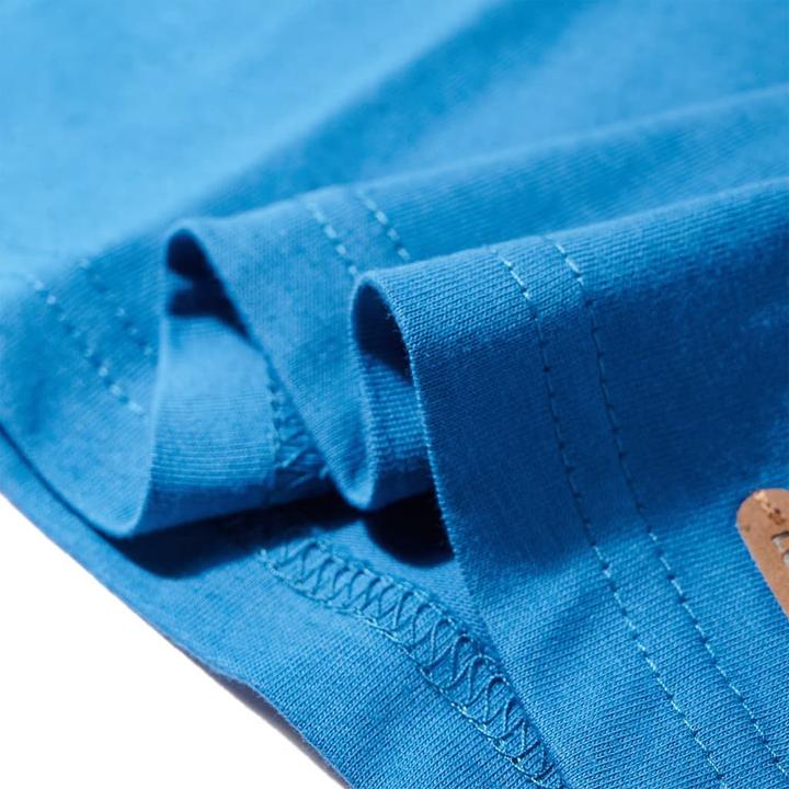 Produktbild vidaXL Kinder-Langarmshirt Petrolblau 116,Material: 100