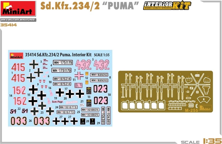 Nährwerte und Zutaten 1:35 Sd.Kfz.234/2 Puma Interior Kit