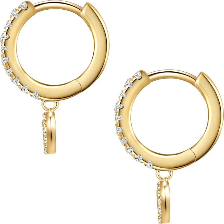 Produktbild Glanzstücke München Damen Herz Sterling Silber Zirkonia gelbgold - 30444 (Sterling Silber 925/000)