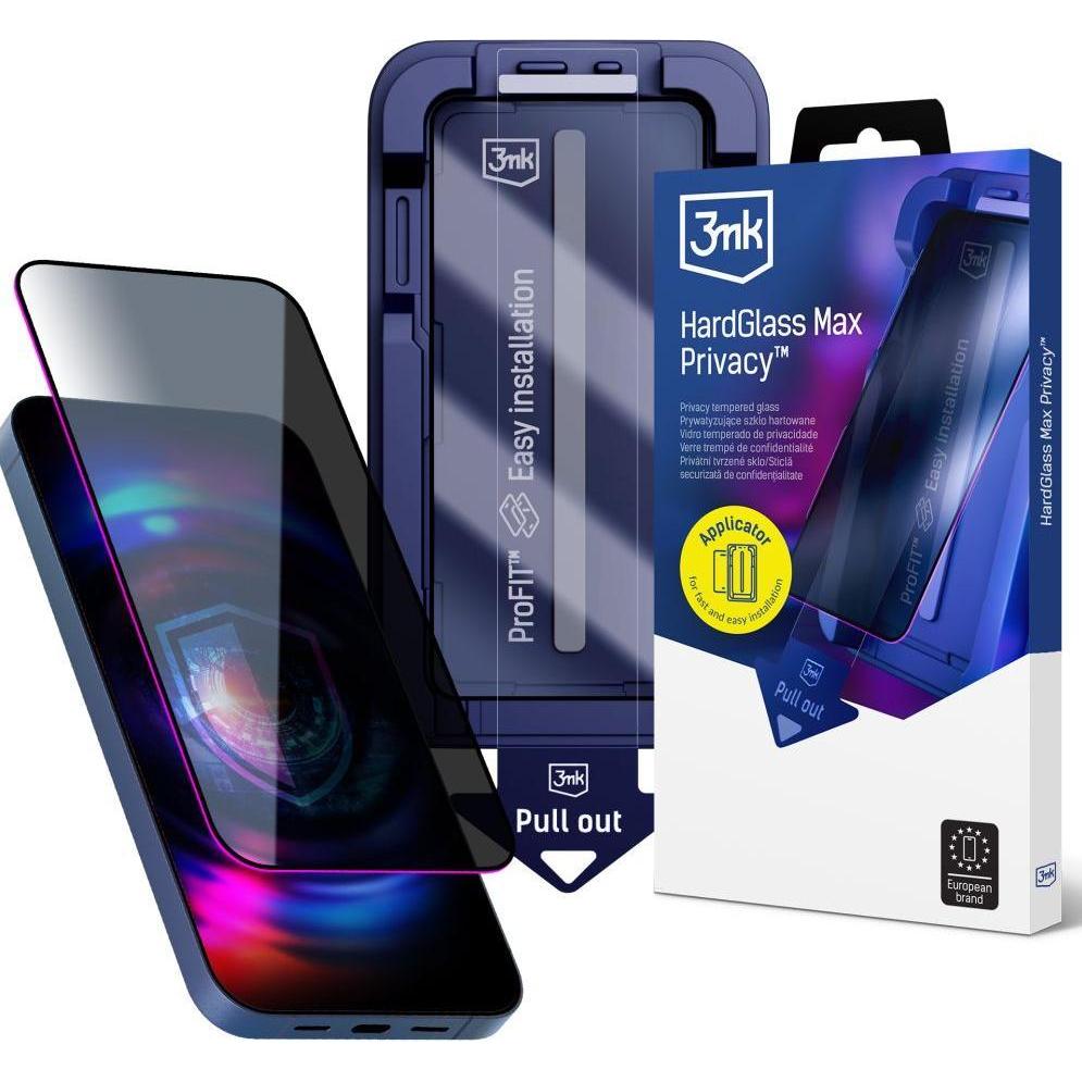 3MK Apple iPhone 16 Pro Max - Hardglass Max Privacy (Apple iPhone 16 Pro Max), Pellicola protettiva smartphone