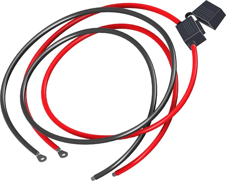 Actual product image Offgridtec 1,5m 6mm² Batteriekabel M8 mit Flachsicherungshalter, 40A Sicherung und Polklemmen