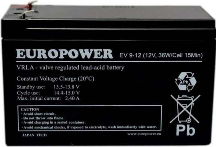 Produktbild Europower 12V 9Ah EV-Batterie (12 V, 9 Ah)