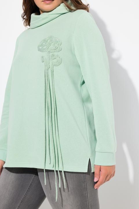 Produktbild Ulla Popken Sweatshirt, Blüten, Stehkragen, Langarm (56)