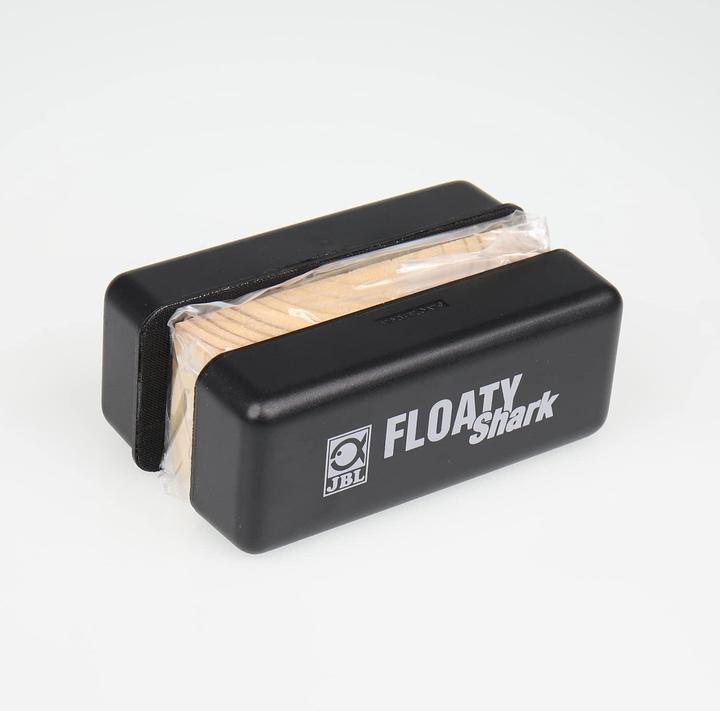 Productafbeelding JBL Aquaristik und Terraristik Floaty Shark, 17,5 x 7,5 x 10,5 cm, gris, épaisseur verre 20-30 mm (Aquarium schoonmaken, Magnetische reiniger)