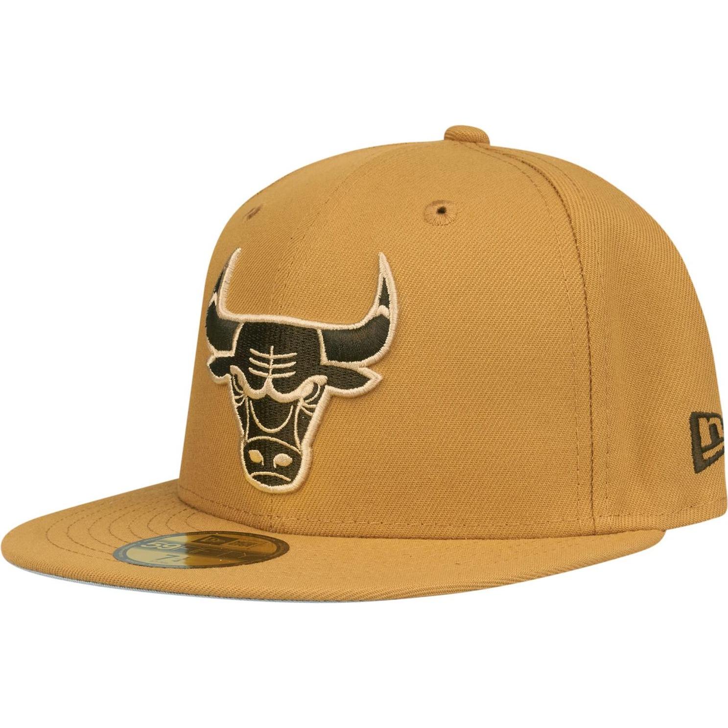 New Era, Herren, Cap, 59Fifty Cap - NBA Chicago Bulls tan braun - 7 1/4, Braun, (7 1/4)