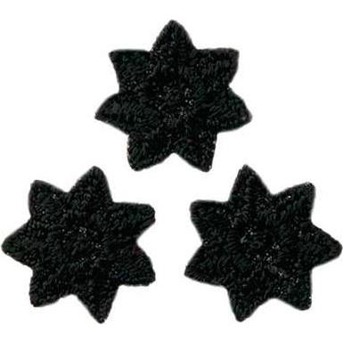 Mono Quick 3 Sternchen, Applikationen, Schwarz
