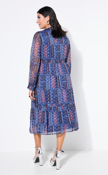 Produktbild Studio Untold Chiffon-Midikleid, Patchprint mit Glitzer, Saumvolant (54, 56)